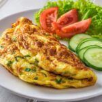 simple fluffy omelette for a healthy morning start